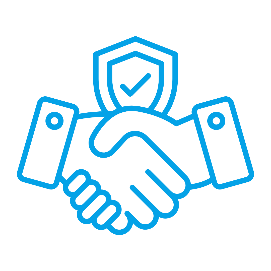 Handshake and Protection Shield Icon