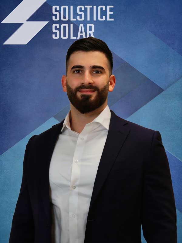 Portrait of Ahmmad Hijleh, Director of Business Development at Solstice Solar.