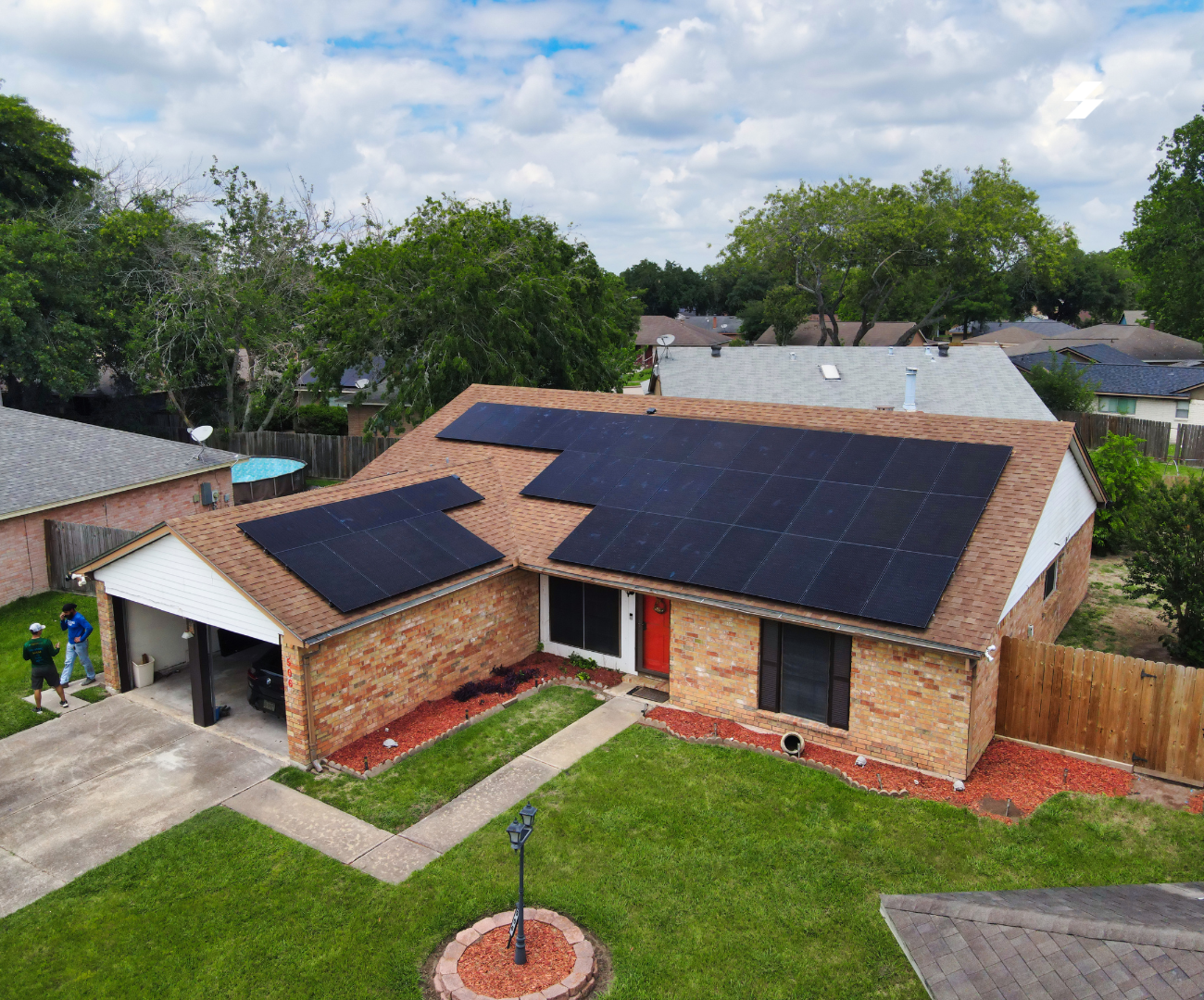 A residential solar installation by Solstice Solar's team in Houston, Texas.
